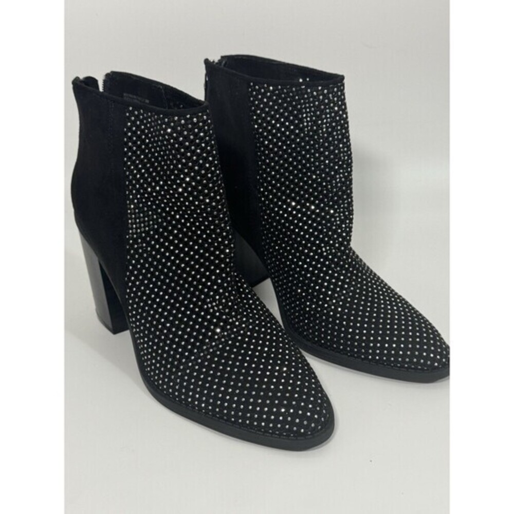 Madden NYC Women's Rain Zip Up High Heel Fashion Ankle Boots Black Size 9